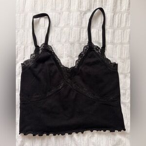 PacSun Black Shapewear with Lace Trim and Adjustable Straps